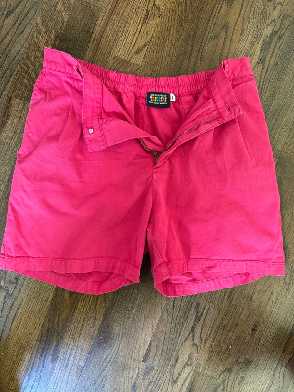 Big Bud Press Hot Pink Cotton Trouser Shorts